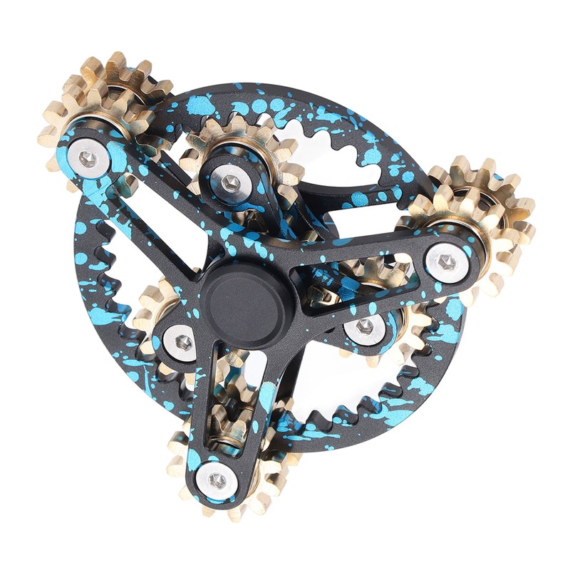 Pure Brass Gears Linkage Hand Gyroscope Toy Break Bad Habits