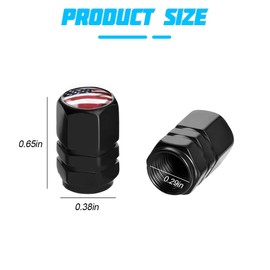 Mandark Car Tire Valve Stem Caps, 12PCS Aluminum Corrosion Resistant Wheel Air Pressure Stem Cover Set, Dustproof Automotive Tyre Accessories, Universal for Truck, Motorcycle, SUV(Black/Style C)