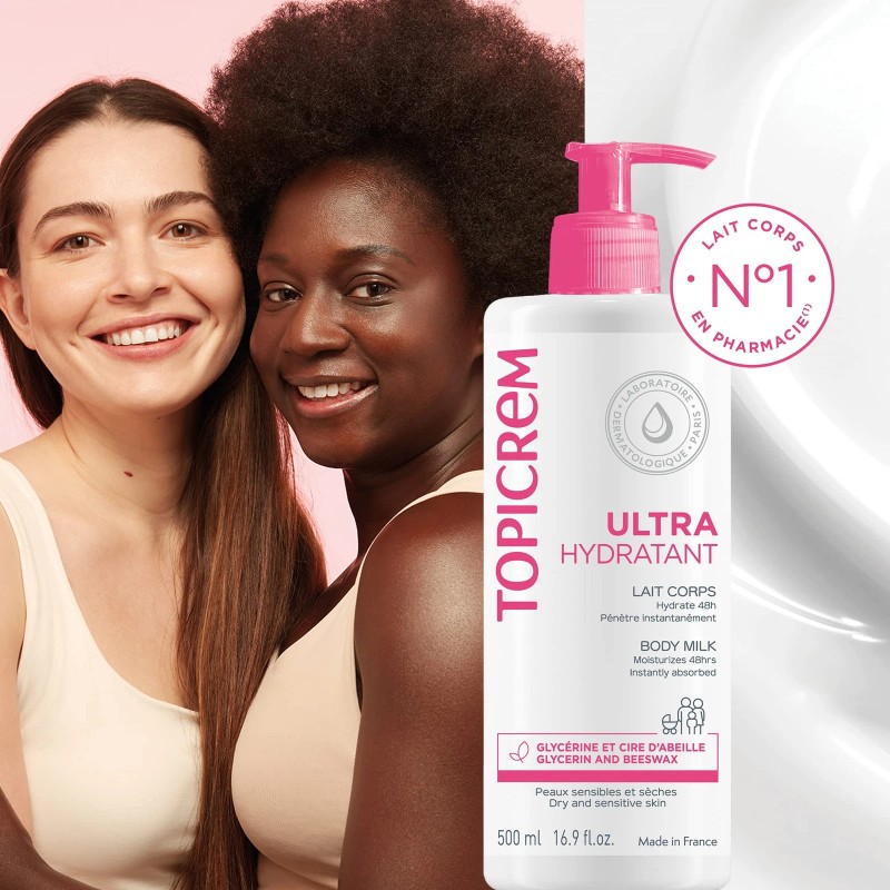 Topicrem Essentials Ultra Moisturizing Body Milk 500ml for Sensitive Skin
