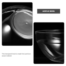 minkissy 8pcs Clear Acrylic Bowl Bowl Essential Oil Massaging Beauty Salon Acrylic Plastic Transparent Bowl Container Dessert Fruit Bowl Salon Supplies for Salon Home Use