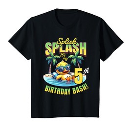 Kids Splish Splash 5th Birthday Bash Duck Beach Pool Party Kids T-Shirt