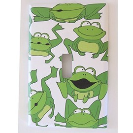 Green Frog Light Switch Plate Covers / Single Toggle