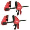 Neocraft 2-Pack Bar Clamps for Woodworking, One-Handed Clamp/Spreader, 12 inches