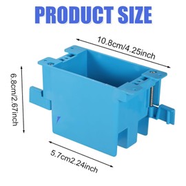 14pack 1-Gang Old Work Retrofit Electrical Box, 14 Cu. in. PVC Junction Box, for Wall Switch/Outlet Installation, Easy Mounting for Construction and Renovation