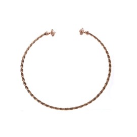 Windalf Celtic Men's Bronze Choker Necklace Tristan Diameter 14 cm Torques Necklace Celtic Handmade, Bronze