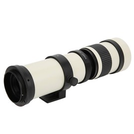 Telescopic Lens White with 420-800 mm Super Telezoom F/8.3-16 Manual Focusing Telephoto Lens for Canon EF Camera Aluminium Housing Telephoto Zoom Lens