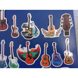 Unbranded Lot 57 Gloss Electric & Acoustic Guitar Decals Stickers #1 Case Candy scrap book