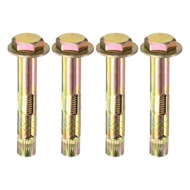 M METERXITY 4-Pack Hex Expansion Bolt, M10x120mm Colored Galvanized Iron-Carbon Steel External Hex Expansion Bolts, Anti-Corrosion Metal Bolt for Concrete/Dry Brick/Block Walls