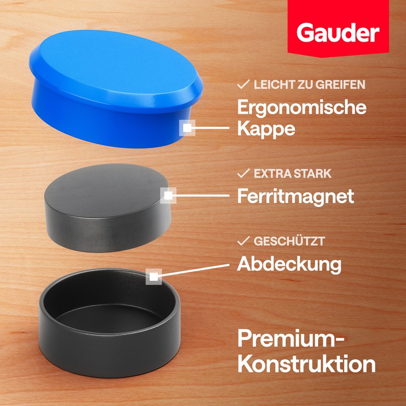 GAUDER Magnets for Magnetic Board - Strong Whiteboard and Fridge