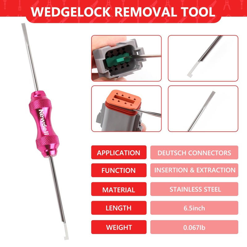 Newdeli 12Pcs Deutsch Crimp Tool Kit Weather Pack Crimpers Close