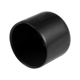 sourcing map 15pcs Rubber End Caps 25mm(1") ID Vinyl Round End Cap Cover Screw Thread Protectors Black