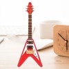 Guitar Brooch Pin Simulation Innovative Hand Crafted Red V Mini