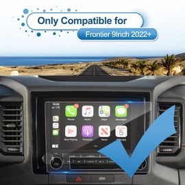 Coleya 2022 2023 2024 Frontier Screen Protector for Nissan Frontier (Pro-X/Pro-4X) 9-inch Touch Screen, 9H Tempered Glass 2024 2023 Frontier Pickup Accessories HD Transparent Protective Film 9"