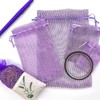 TheDisplayGuys - 96-Pack Striped Weave Organza Gift Bags with Drawstrings