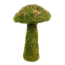 SuperMoss (55271) Deco Moss Small Mushroom, 11", Fresh Green