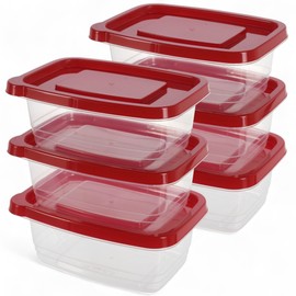 MIJOMA Frischhaltedosen Set 6-teilig – BPA-frei, stapelbar & mikrowellengeeignet – Vorratsdosen Kunststoff luftdicht für Küche & Meal Prep (1130 ml)