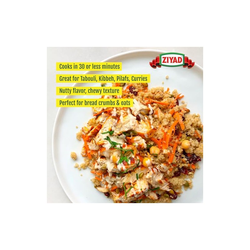 Ziyad Cracked Wheat Number 2 Medium Bulgur, Bread Filler Perfect