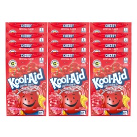 KOOL-AID CHERRY Unsweetened Drink Mix (12 Packets)