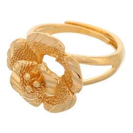 BESPORTBLE Adjustable Vintage Flower Ring for Women Elegant Aesthetic Jewelry Mom for Daily Wear Parties and Dates Unique Floral Design