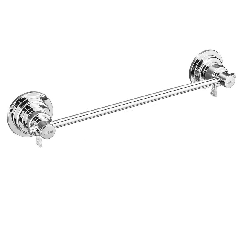 JiePai Suction Cup Towel Bar 16 Inch,Removable Vacuum Suction Towel
