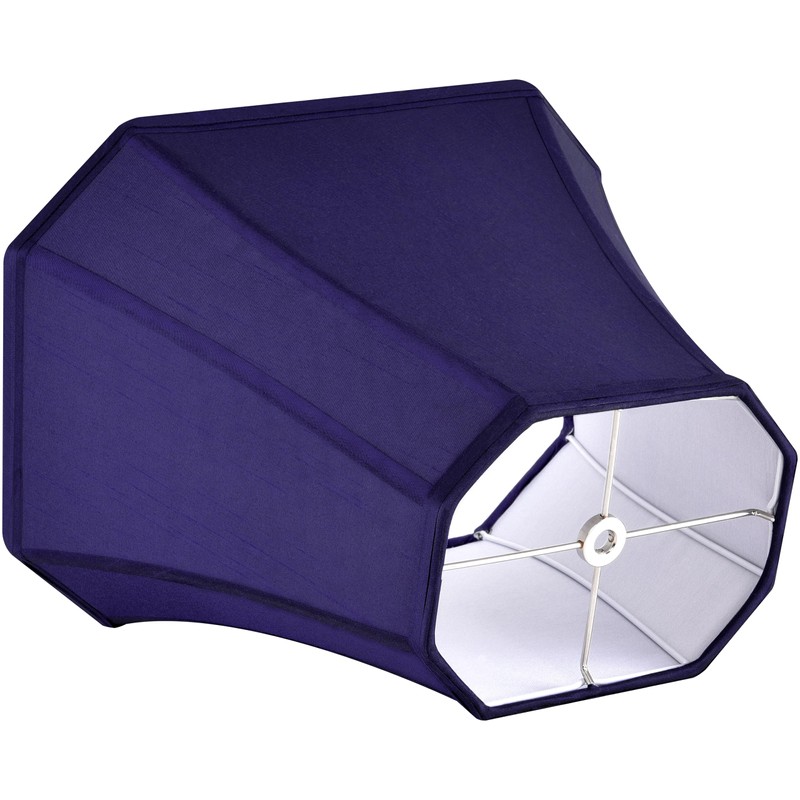 GO&SO Square Lamp Shade Blue Cut Corner Octagonal Lampshade Replacement,