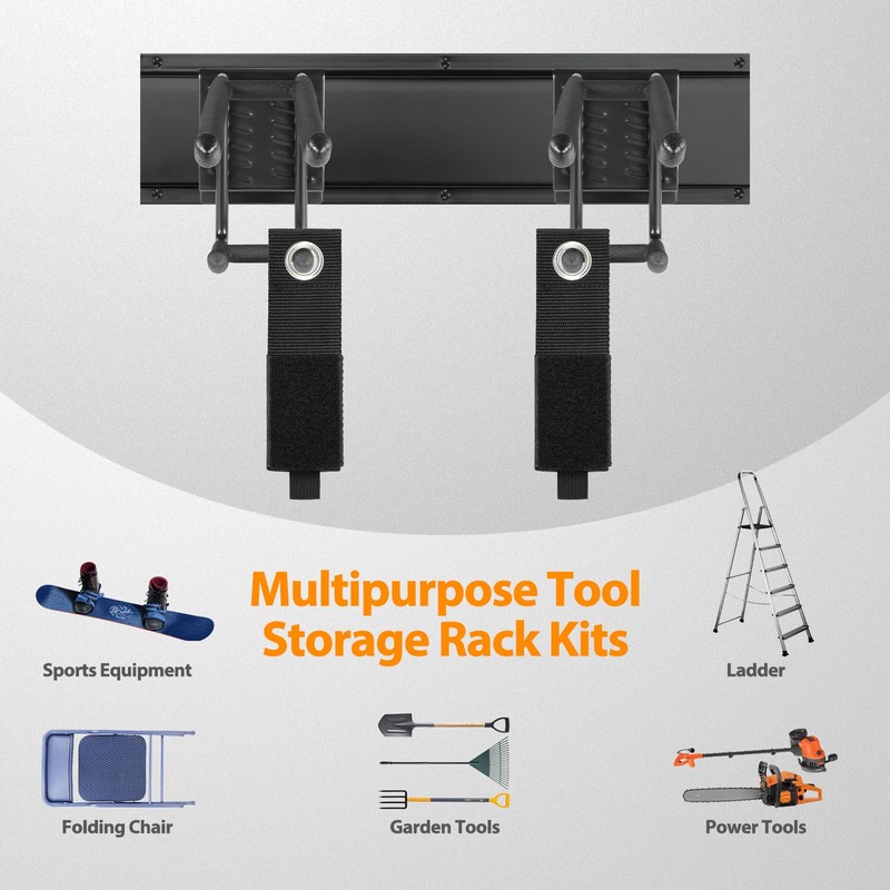 Garage Tool Organizer Wall Mount, 48 Inch Adjustable Garage Tool