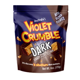 Violet Crumble Dark Chocolate Honeycomb Candy Chunks - Imported From Australia - 1 Bag