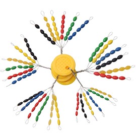 360pcs Rubber Fishing Bobber Stopper 12 Set 30-in-3 Float Stops Colorful Oval Fishing Bobber Space Beans for Rigging Float Positioning, Size SS,S,M,L,LL