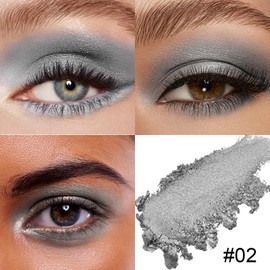 Jutqut Eyeshadow Pen, Glitter Metallic Eyeshadow Shimmer Eyeliner Stick, Durable Eyeshadow Pencil, Pearlescent Creamy Texture, Eye Highlighter Makeup Stick, 02
