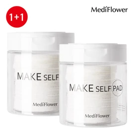 Mediflower 메디플라워 메이크 셀프 패드 본품 100매x2 / 화장솜 클렌징패드 토너패드 Medi Flower Make Self Pad Main Product 100 Sheets x 2 / Cotton Cleansing Pad Toner Pad