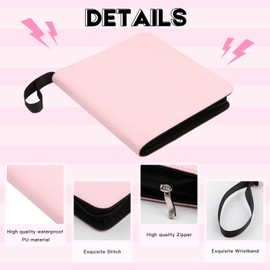 256 Page Large Square Photo Album for Polaroid i-Type, 600 and SX-70 Instant Photos (6368) (Pink)