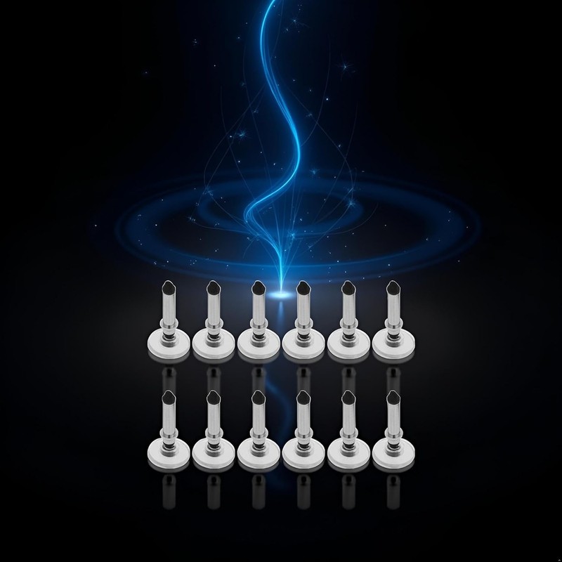 12 Pcs Silver Universal Replacement Stylus Pen Tips Precision Round