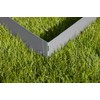 Corner Flower Bed Garden Border Metal Anthracite Powder 8x8x18,5 cm