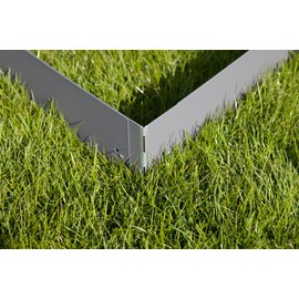 Corner Flower Bed Garden Border Metal Anthracite Powder 8x8x18,5 cm Set of 4 Way Control