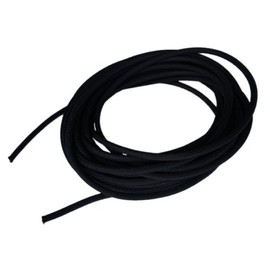 3/8" x 25' Black Shock Bungee Rubber Rope Cord - Woven Jacketed