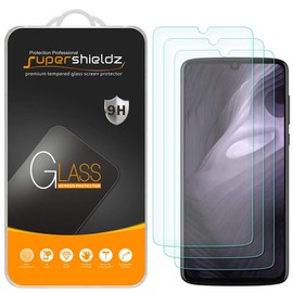 Supershieldz (3 Pack) Designed for Motorola (Moto Z4 Play) Tempered Glass Screen Protector, Anti Scratch, Bubble Free