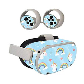 MightySkins Glossy Glitter Skin Compatible with Oculus Quest 2 - Unicorn Perfection | Protective, Durable High-Gloss Glitter Finish | Easy to Apply, Remove, and Change Styles | Made in The USA