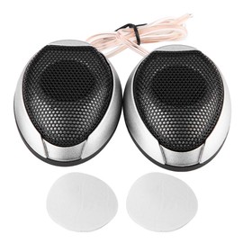aqxreight - Car Speaker Tweeter, 1000W Mini Car Speaker Audio Round Stickable Loudspeaker Automobile Speaker with Glue(Silver)