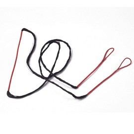 LWANO Red Bow String Set 12/14/16 Strands 48-70 inches for Traditional Recurve Bow Replacement Bowstring(with Copper Buckle (AMO 48in (Actual Length 44in), 14 Strands (Recommended for up to 50lb.))
