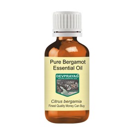 Devprayag Pure Bergamot Essential Oil (Citrus bergamia) Natural Therapeutic Grade Steam Distilled 15ml (0.50 oz)
