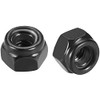 50-Pack M3 x 0.5mm Nylon Insert Hex Lock Nuts, Carbon