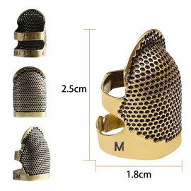 Sewing Thimbles, 4PCS Metal Thimbles for Sewing, Durable Finger Protector for Needlework, Embroidery, Quilting Accessories for Protecting Finger