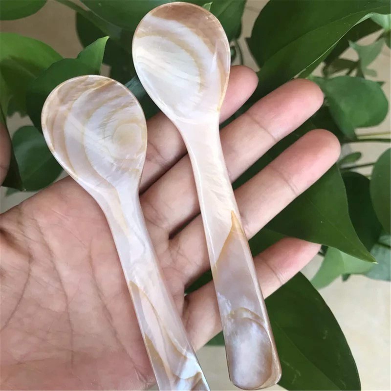 Pearl MOP Handmade Caviar Spoon W Round Handle for Caviar