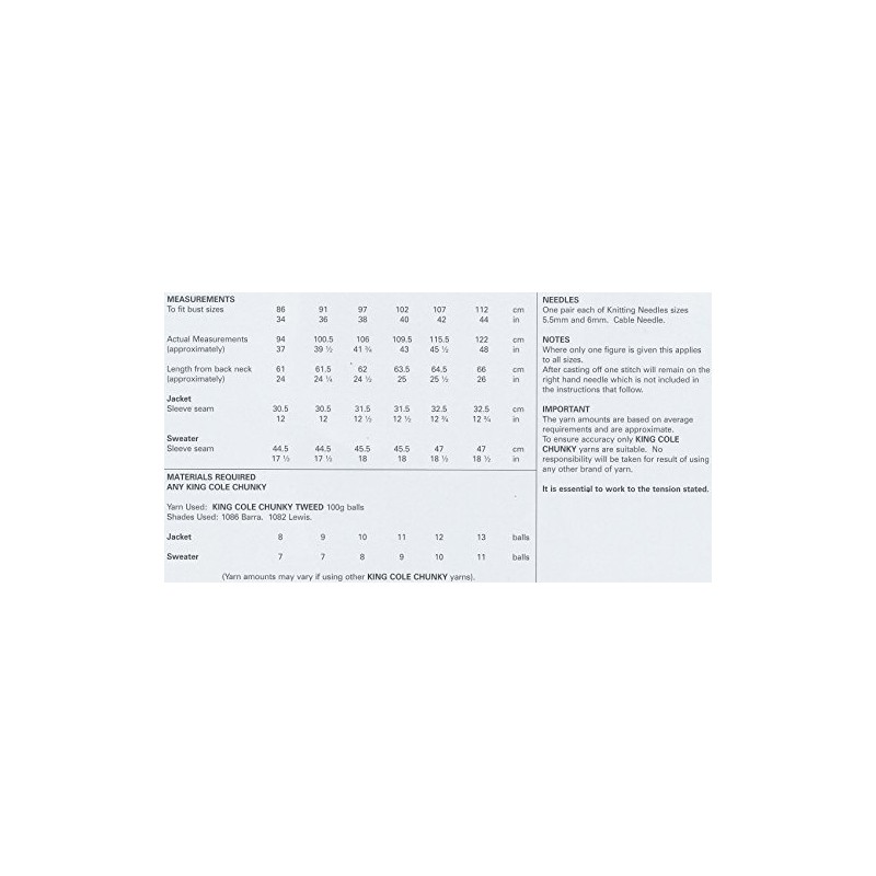 King Cole Ladies Knitting Pattern Womens Jacket & Sweater Cable