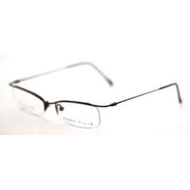 Perry Ellis Rectangle Bottom Unisex Titanium Metal Frame Navy PE 203 3