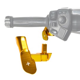 BAKAFOH Aluminum Paddle Shifter Thumb Throttle Control Thumb-Tap Shift Controller for Can Am Spyder F3/F3-S/F3-T/F3-L 2015-2023,and RT/RT-L 2011-2023 Models Accessories(Golden Style)