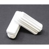 Plastic 1/2 x 1-1/2 inch White Rectangle Tubing Cap, Finishing