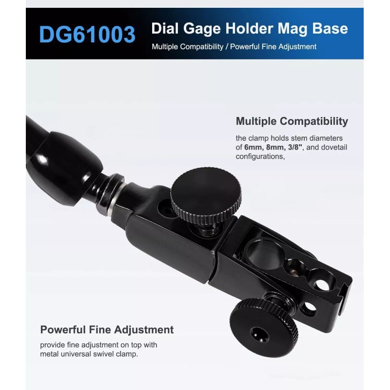 For Noga DG61003 Dial Gage Test Indicator Holder Magnetic Base