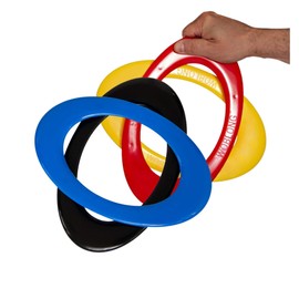 Woblong Double Wing Flyer – Ultimate Outdoor Flying Disc, High-Speed Aerodynamic Design for Long-Distance Throws, Soft & Durable, Fun for Kids, Adults (Yellow+Red & Black/Blue)