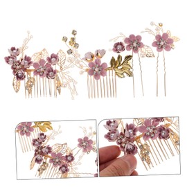 STOBOK 4pcs Crystal Brooch Hair Combs for Women Accessories Comb for Bridal Rhinestones Bride Bun Wedding